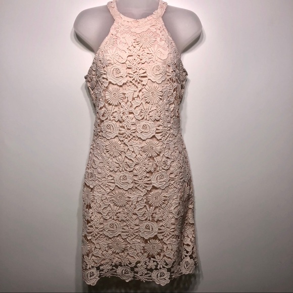 Love Poem Blush Pink Lace Dress Size Small - Picture 2 of 6